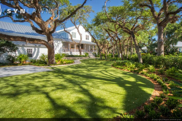 SYNLawn Utah residential artificial grass for yards with shade problems
